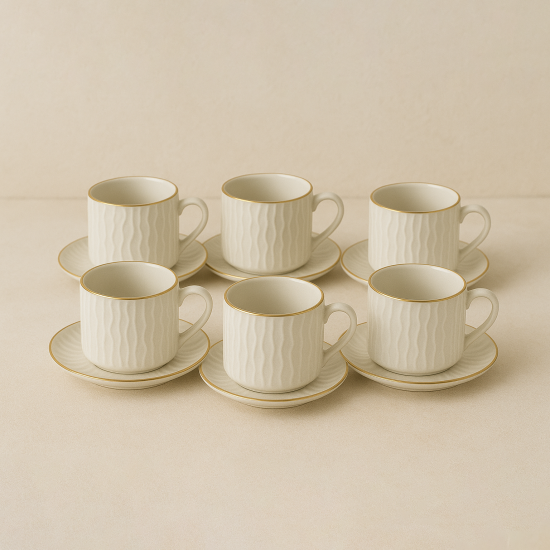 Porcelain Cup Set - 6 Pieces